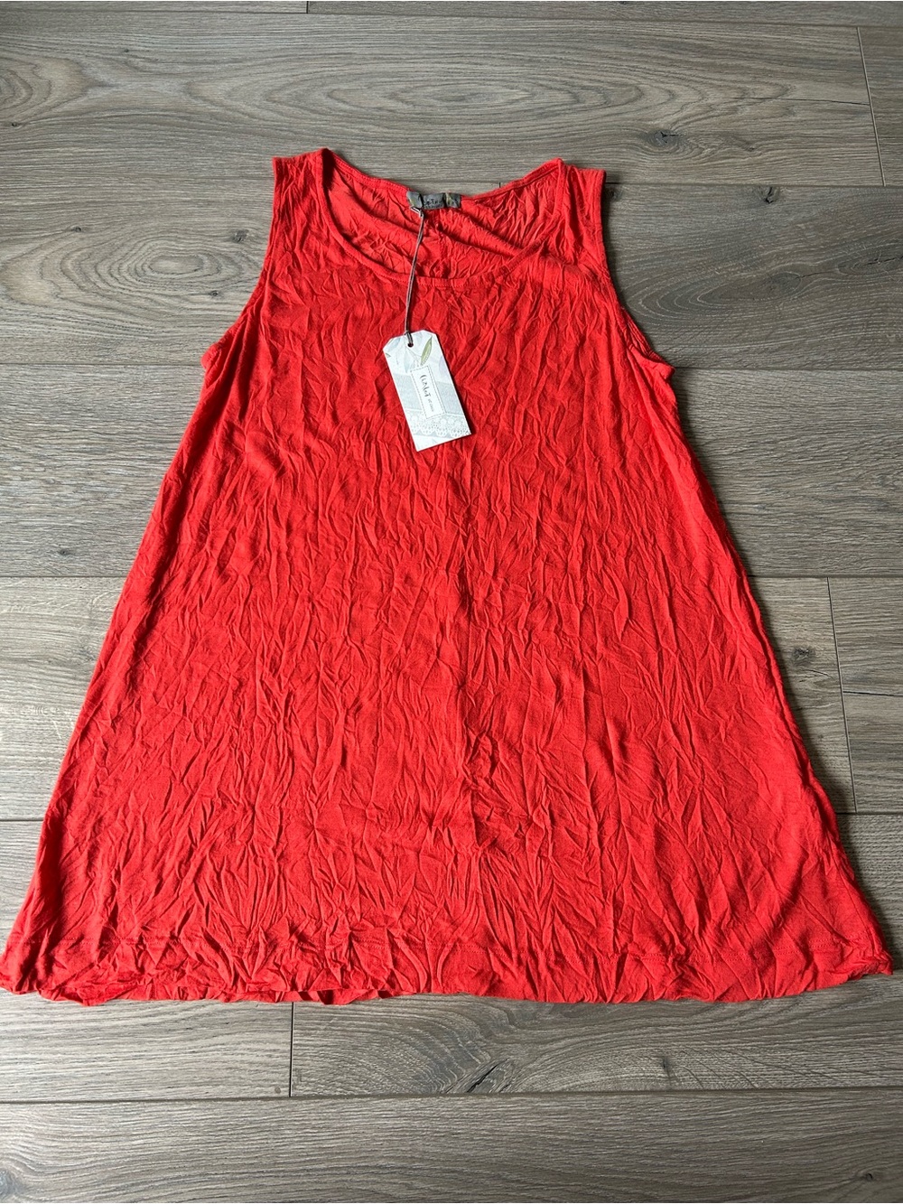 Chalet et ceci crinkle Sleeveless Tunic top women’s Size Small New